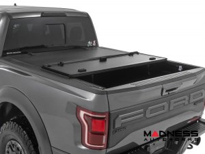 Ford F-150 Bed Cover - Tri-Fold - Flip Up - Hard Cover - 5'7" Bed - 2021-Up Ford F-150 Bed Cover - Tri-Fold - Flip Up - Hard Cover - 5'7" Bed - 2021-Up